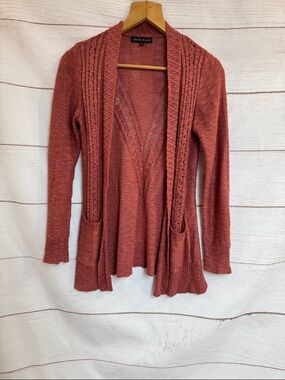 Women's Love- Ellie Open-Front Knit Cardigan - Dusty Rose Size Small